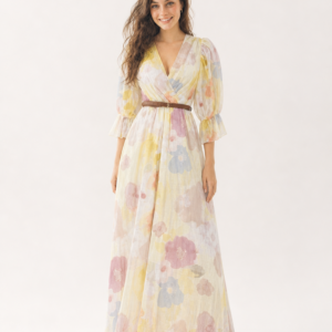 Abito Lungo Floral Dream Yellow