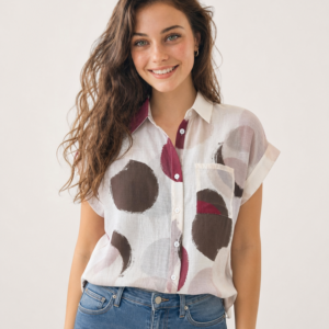 Camicia Asimmetrica Corta sul Retro