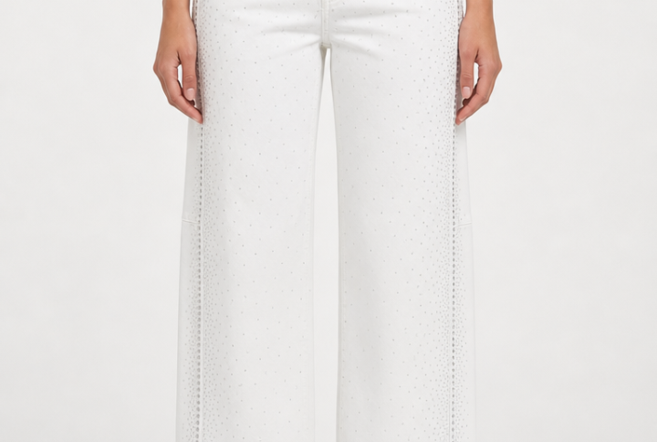 Jeans Balloon Crystal White
