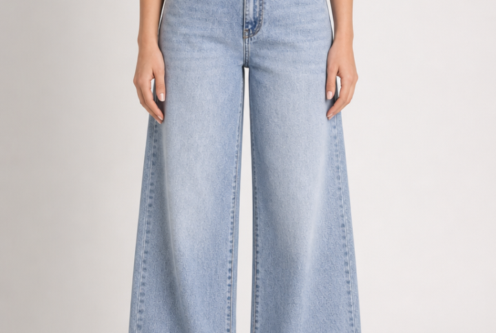 Jeans Wide Leg Essential Light Wash