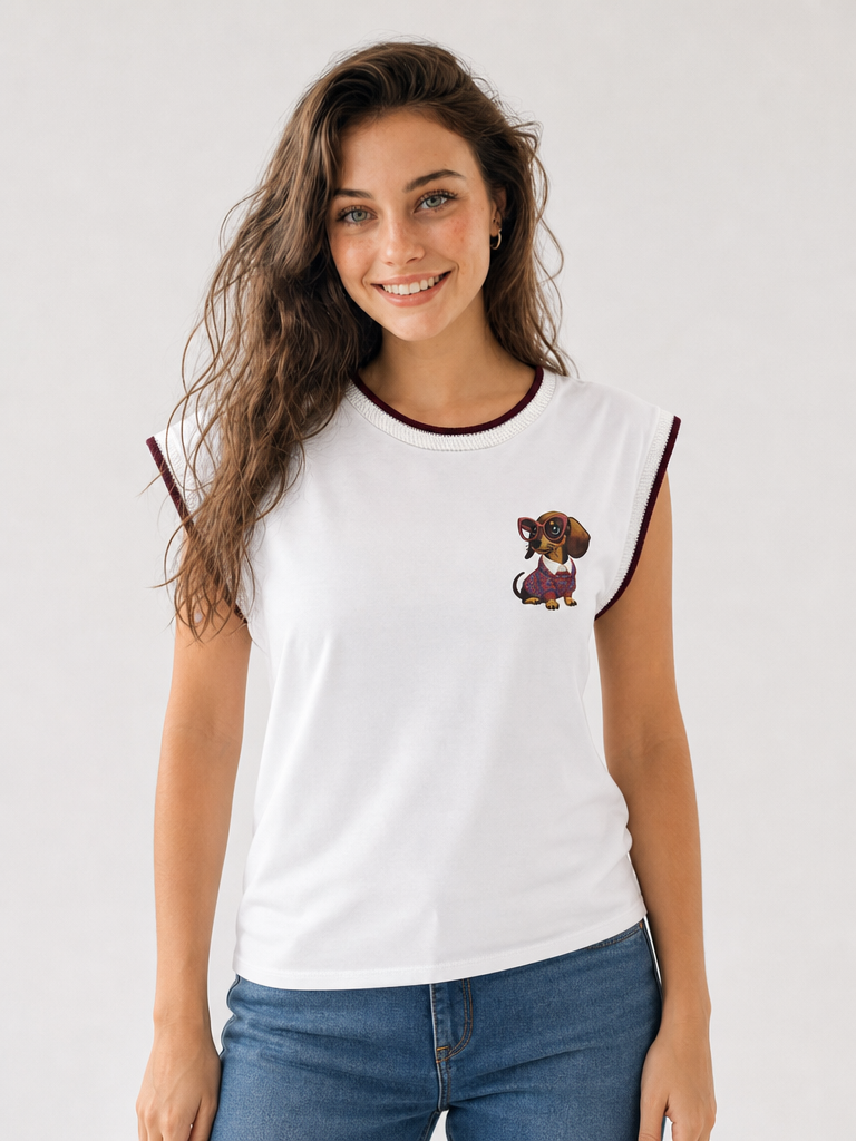 Maglia con Bordino Bordeaux