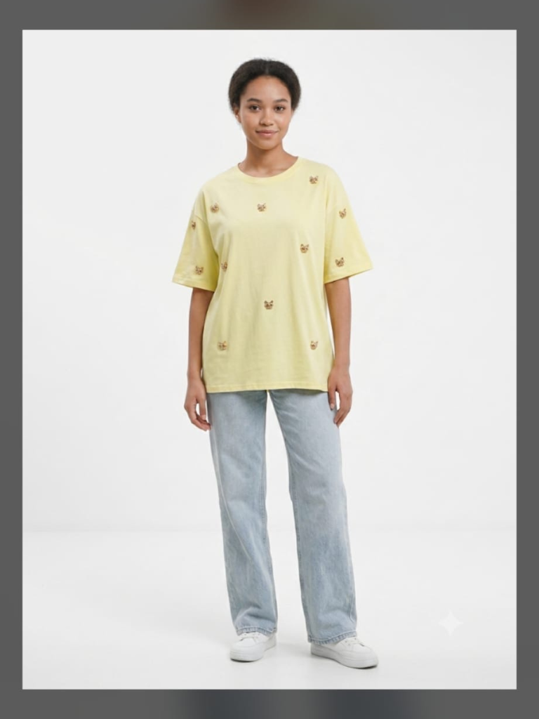 T-shirt giallo pastello