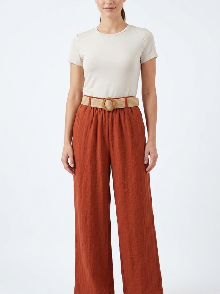 pantalone terracotta