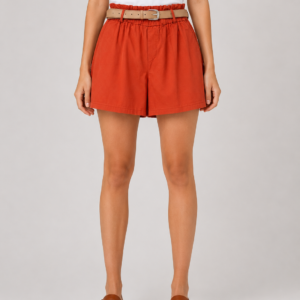 Shorts Donna Vita Alta con Cintura